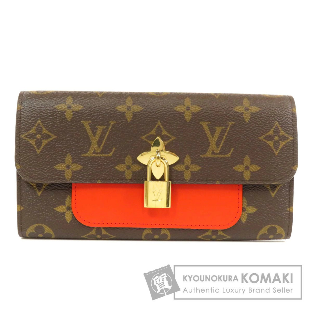 Louis Vuitton Portefeuille Flower Long Wallet Monogram Canvas